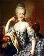 MEYTENS, Martin van Portrait of Archduchess Maria Antonia of Austria oil on canvas